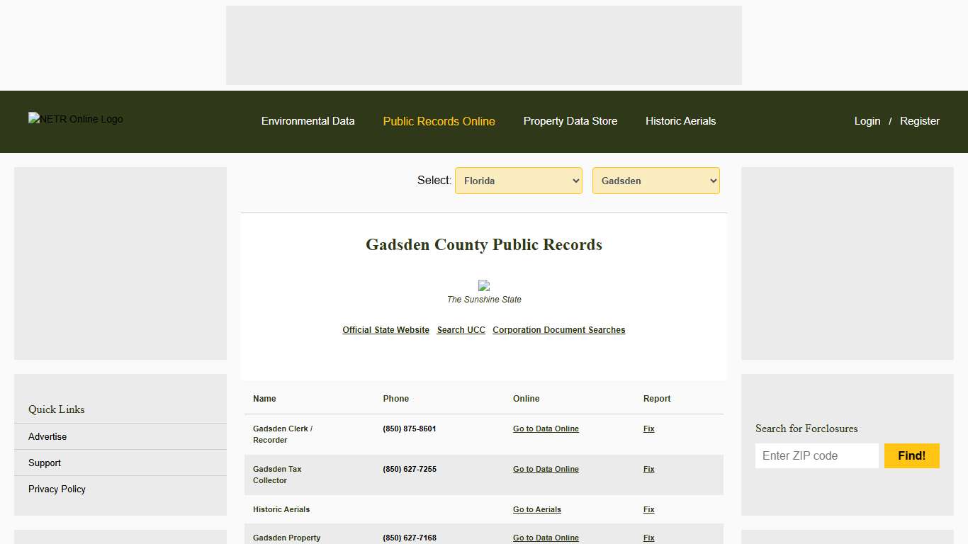 NETR Online • Gadsden • Gadsden Public Records, Search Gadsden Records, Gadsden Property Tax, Florida Property Search, Florida Assessor