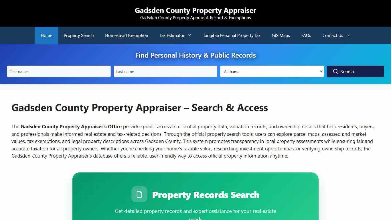 Gadsden County Property Appraiser – Search & Access